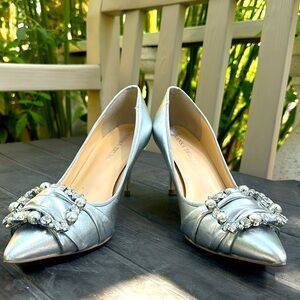 Ivanka Trump Silver Beaded Heels